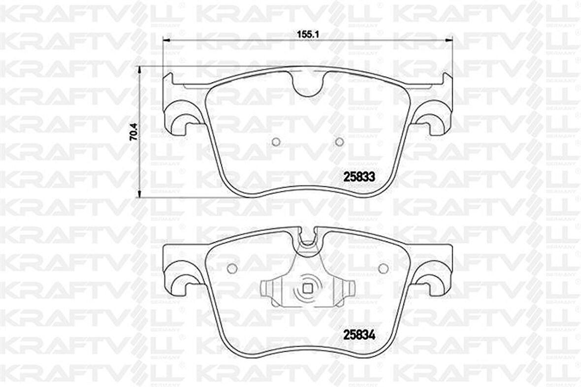 Psa On Fren Balatası Peugeot 308 II 13> Citroen C4 Picasso II - Kraftvoll 07010103