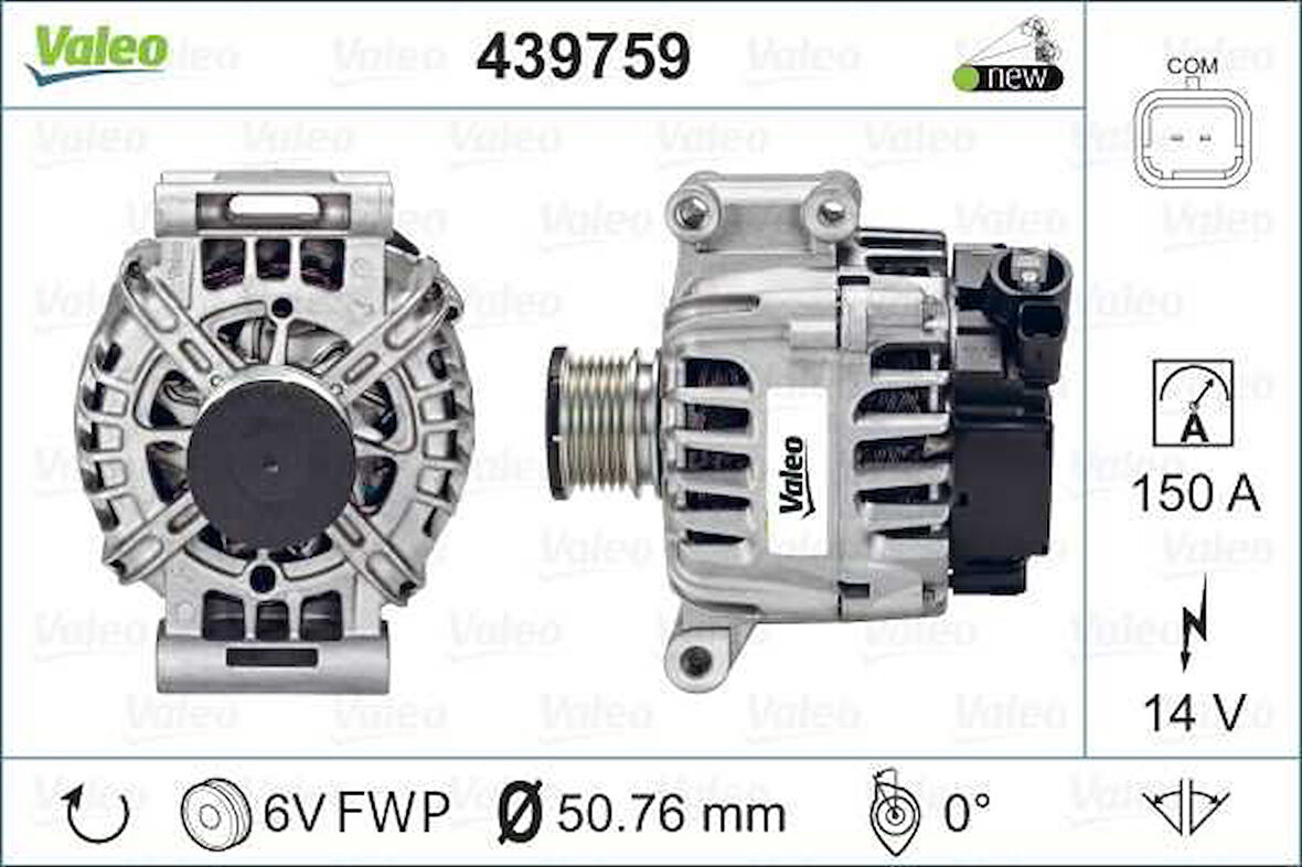 Psa Alternator 12v 150a Ds3 C3 III P208 P308 P207 P3008 P2008 Partner Tepe 207 P308 P508 P208 P5008 C3 P - Valeo 439759