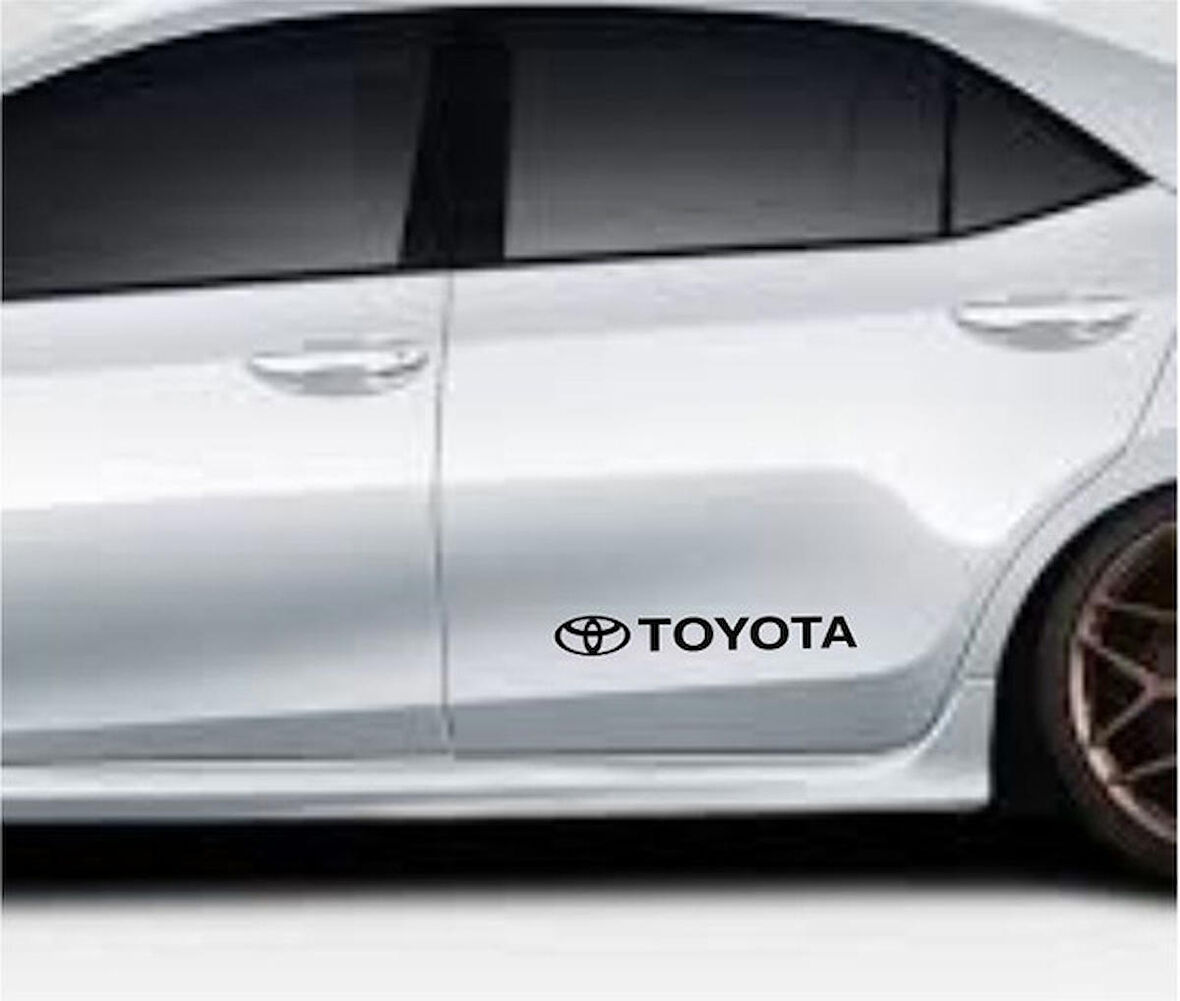 Toyota Yan Kapı Alt Yazısı Sticker Oto Etiket 3 adet