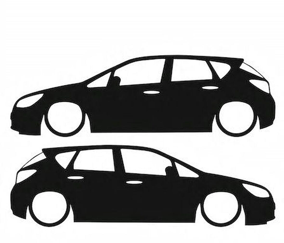 Opel Astra j  Basık kasa sticker kelebek cam yapıştırması