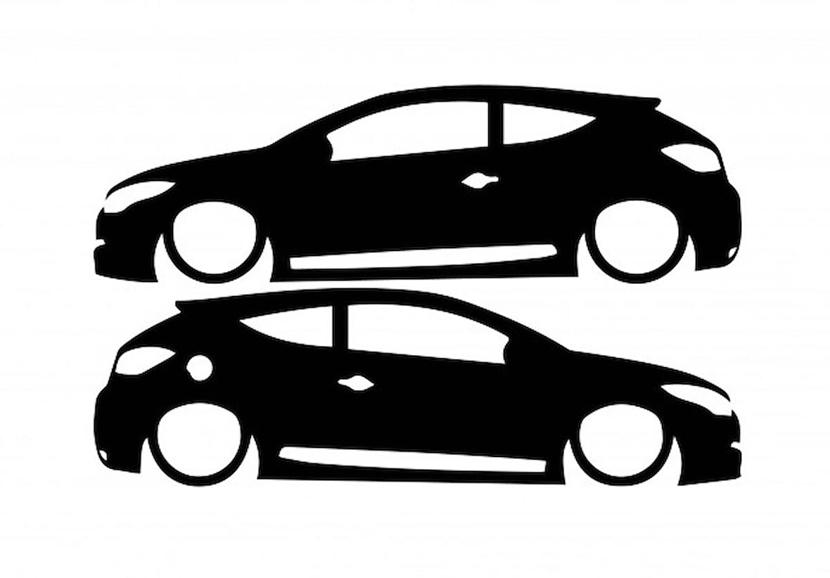 Megane 4 RS Tek Kapı Basık Sticker Araba Stickerı Yapıştırma