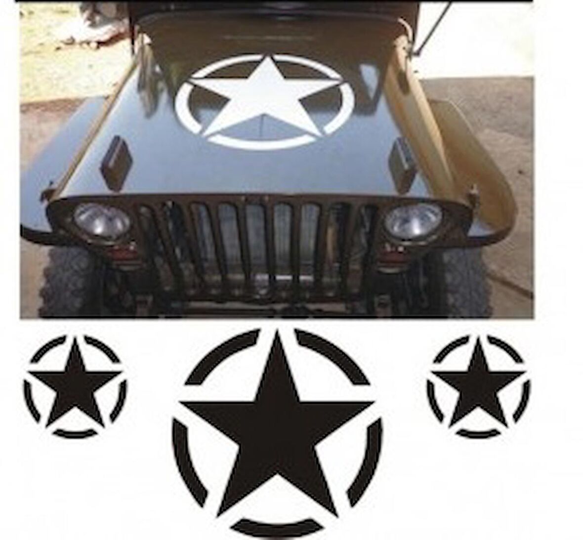 Army Yıldız Set Sticker Araba Stickerı Yapıştırma