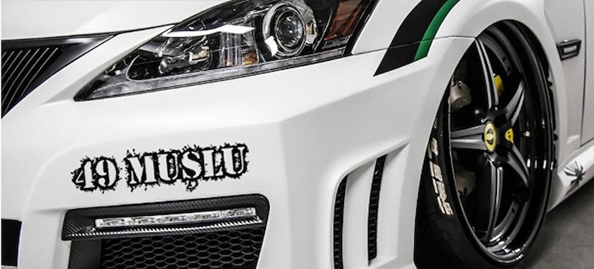 Muşlu 49 Plaka Araba oto Sticker Yapıştırma 2 Adet