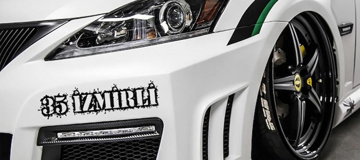 İzmirli 35 Plaka Araba oto Sticker Yapıştırma 2 Adet