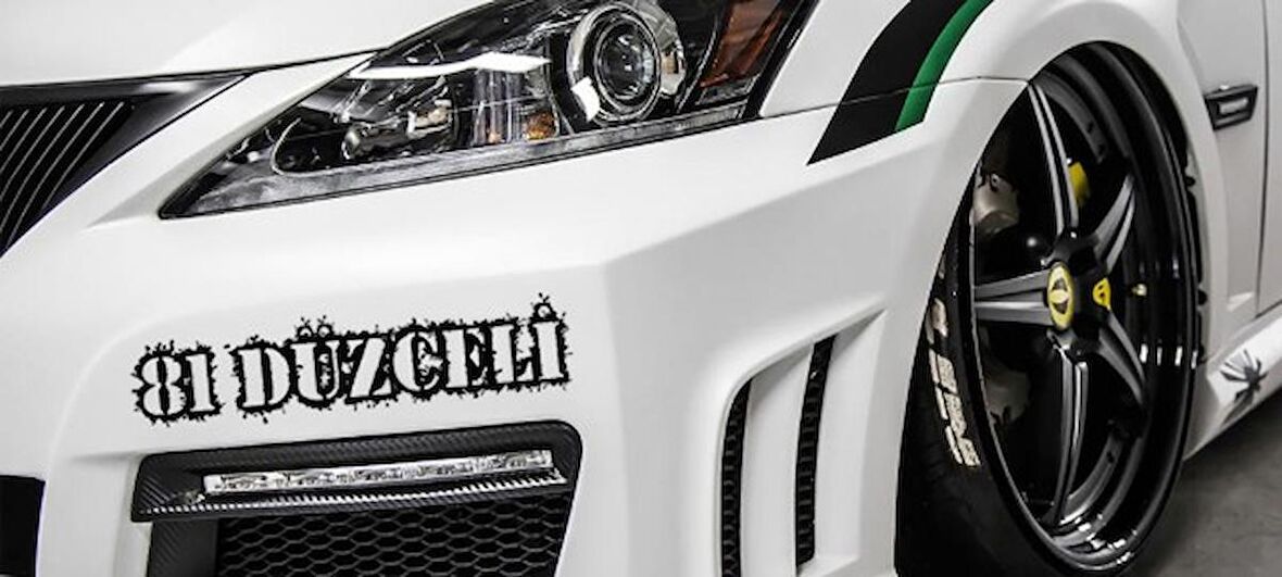Düzceli 81 Plaka Araba oto Sticker Yapıştırma 2 Adet