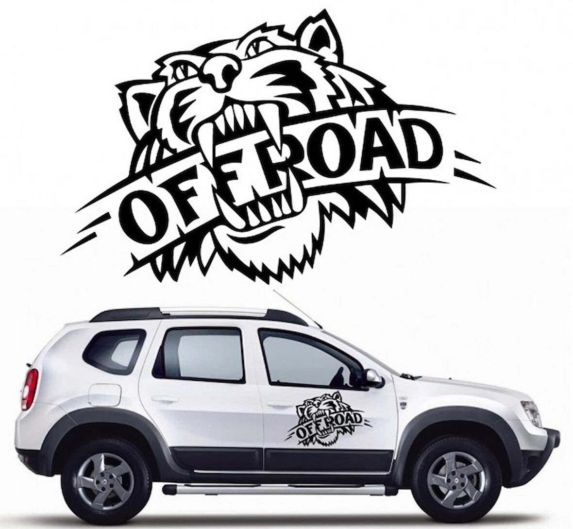 Vahşi Kaplan Off Road Araba Stickerı Vinil