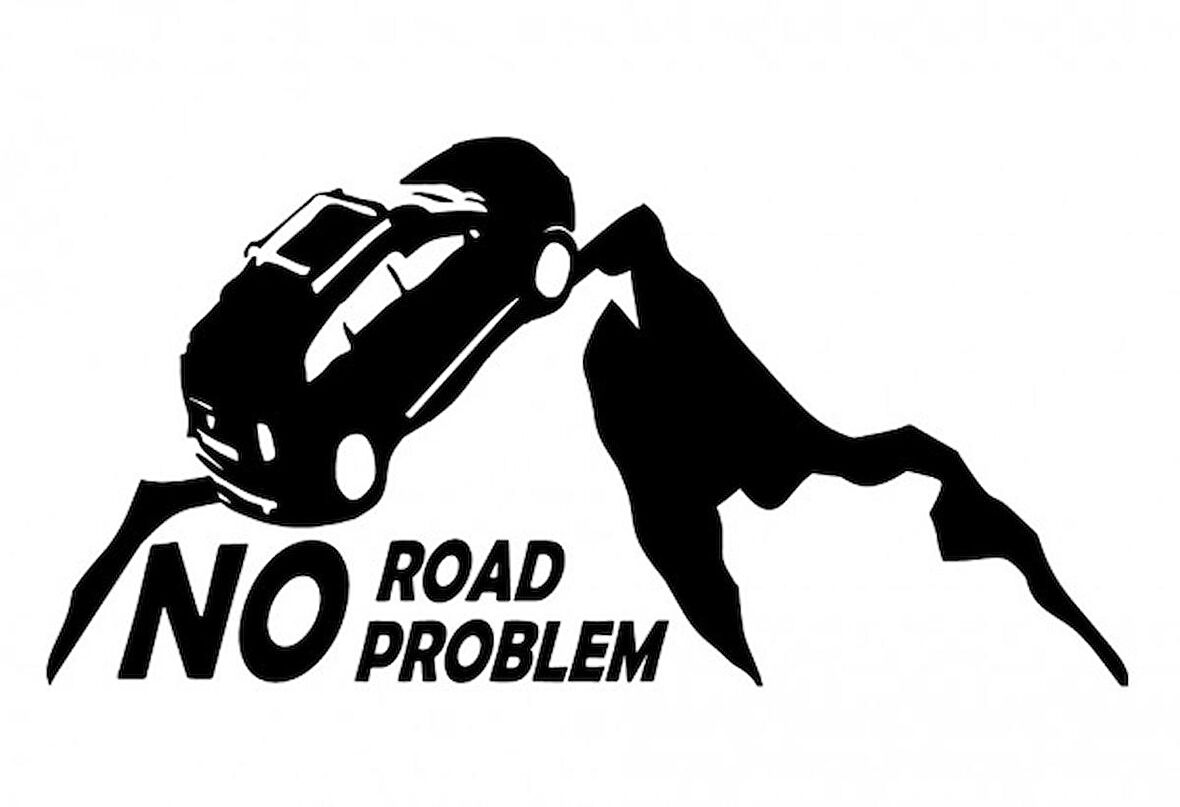 No Road No Problem Off Road Sticker Yapıştırma