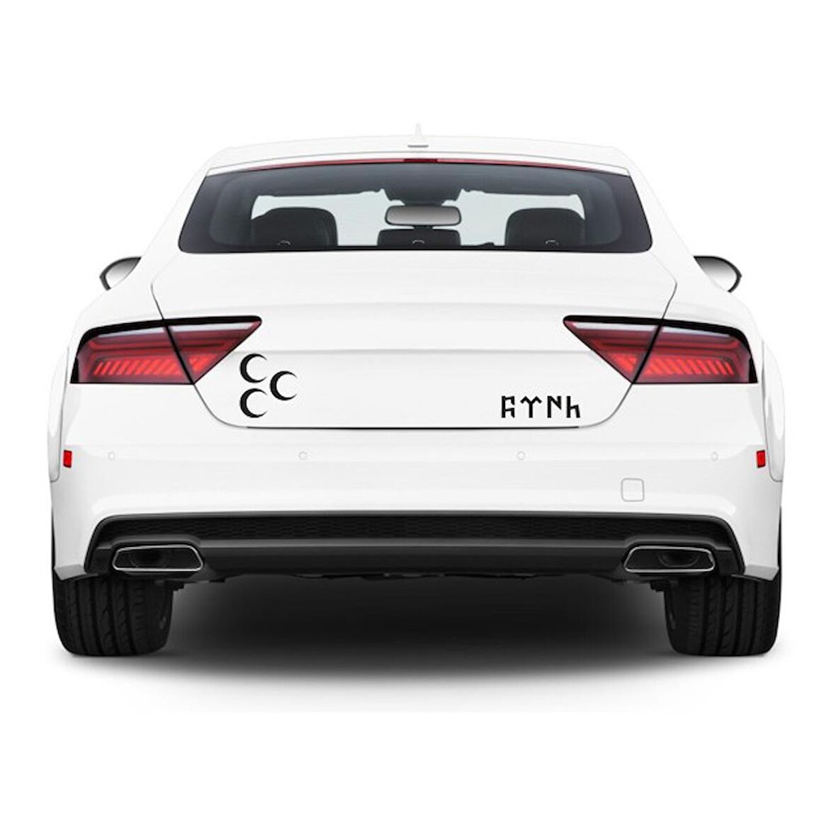 Üç 3 Hilal Araba Stickerı Vinil Sticker