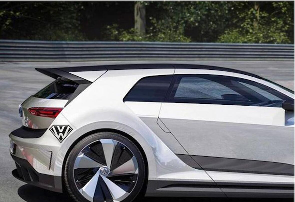 Süper Volkswagen Piston Araba Sticker Yapıştırma 2 Adet 15CM