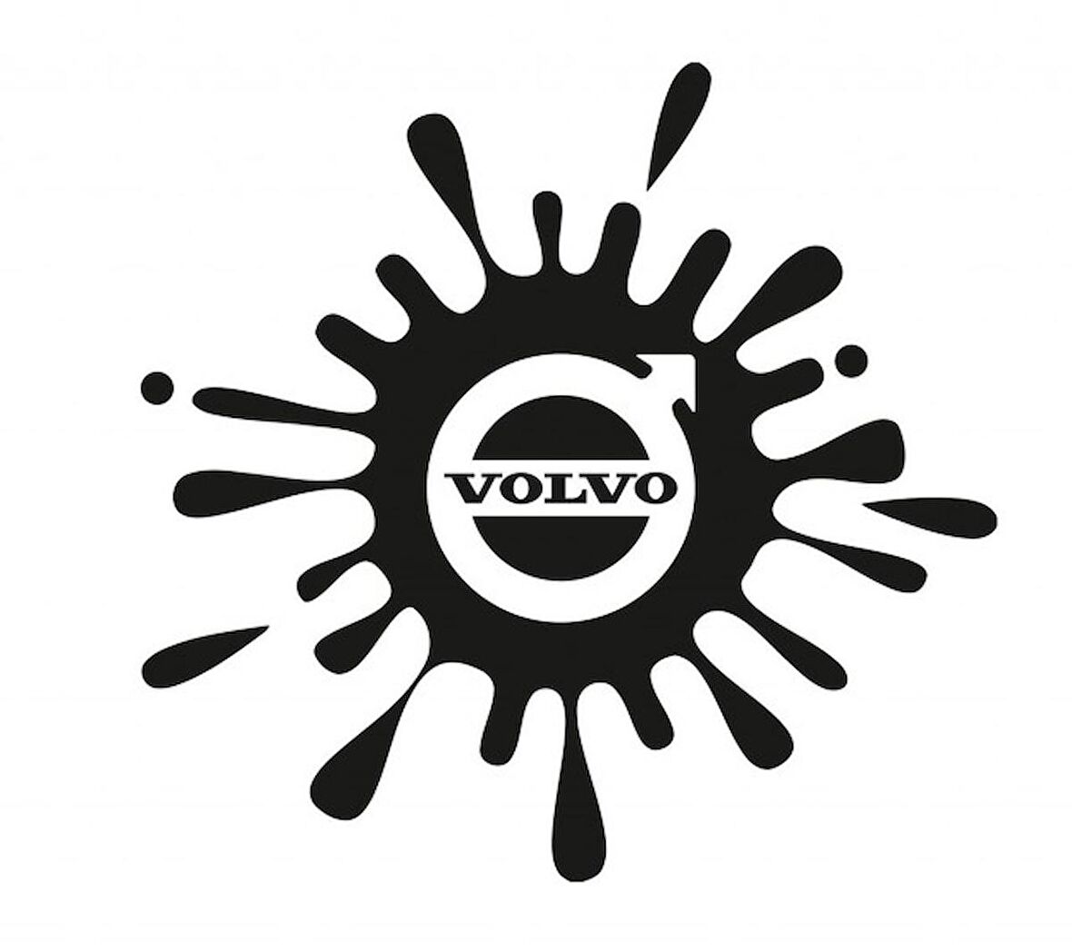 Volvo Boya Sıçraması Görünümü Araba Stickerı 15CM 2 Adet