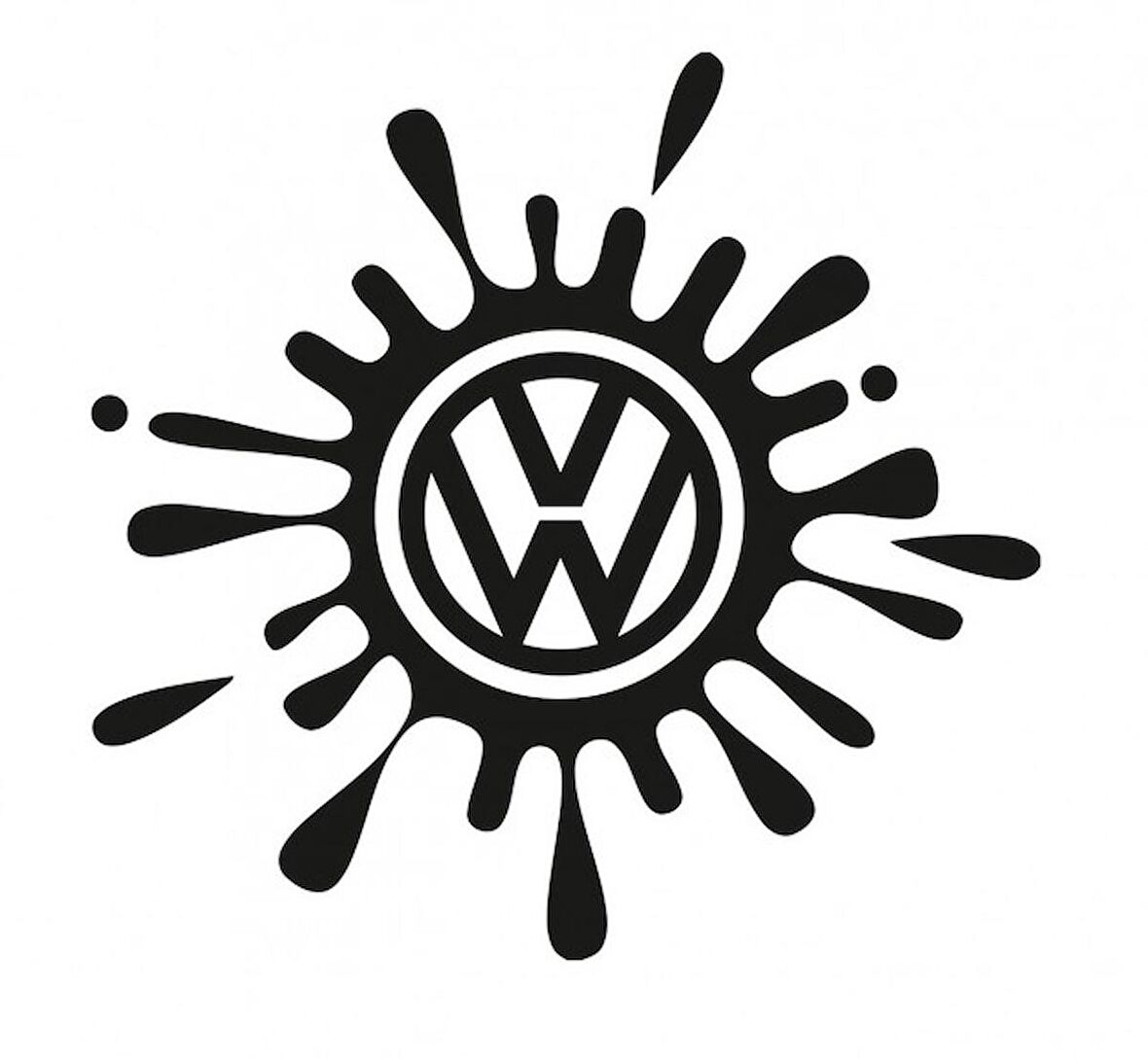 Volkwagen Boya Sıçraması Görünümü Araba Stickerı 15CM 2 Adet