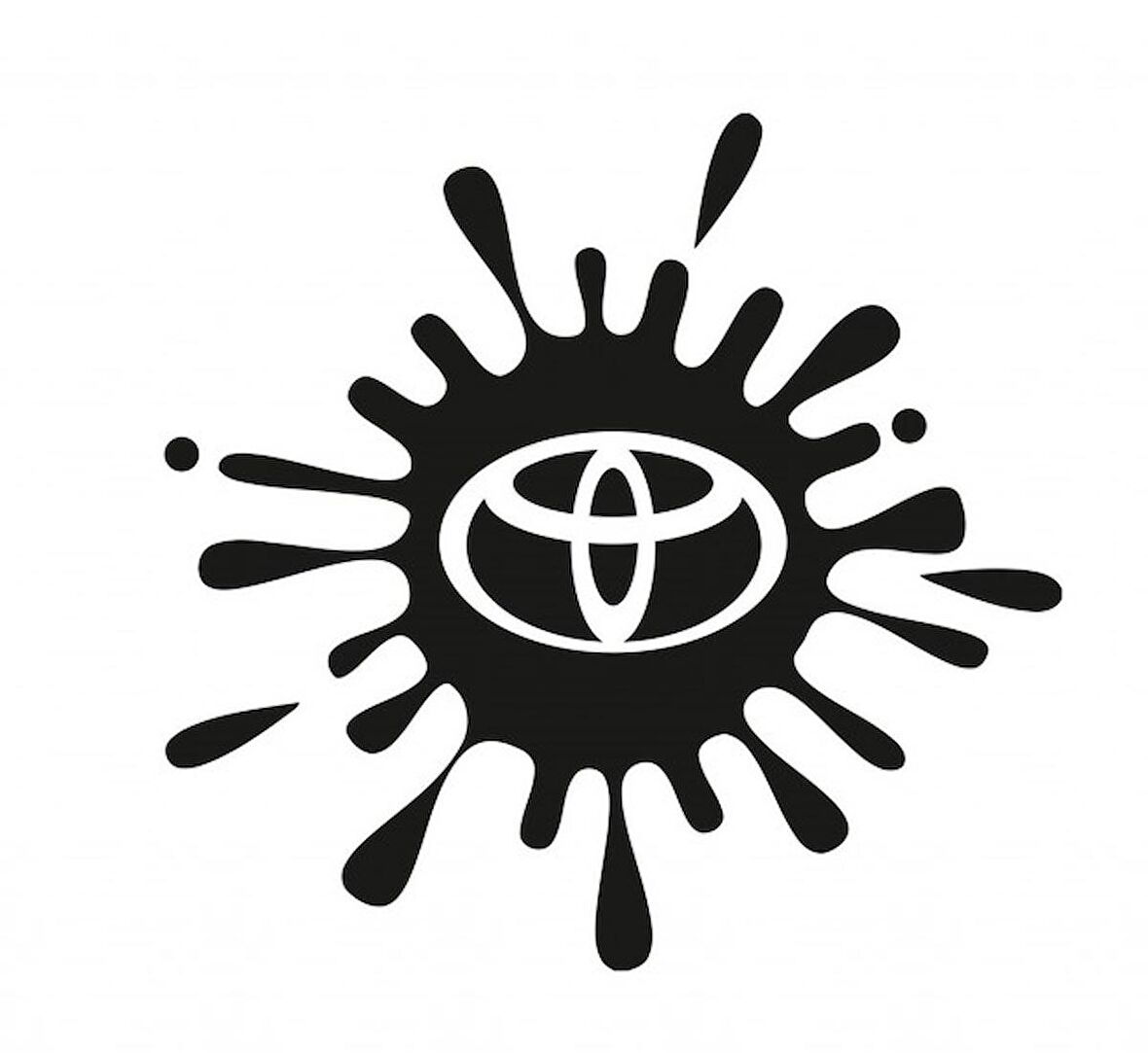 Toyota Boya Sıçraması Görünümü Araba Stickerı 15CM 2 Adet