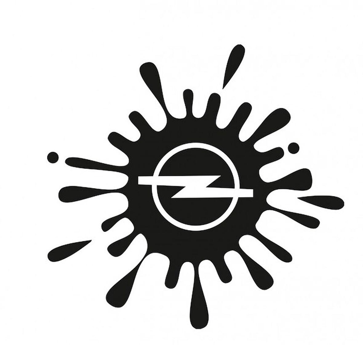 Opel Boya Sıçraması Görünümü Araba Stickerı 15CM 2 Adet
