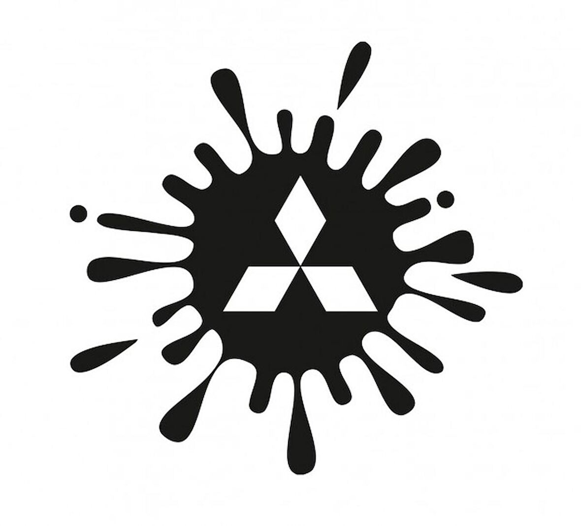 Mitsubishi Boya Sıçraması Görünümü Araba Stickerı 15CM 2 Adet