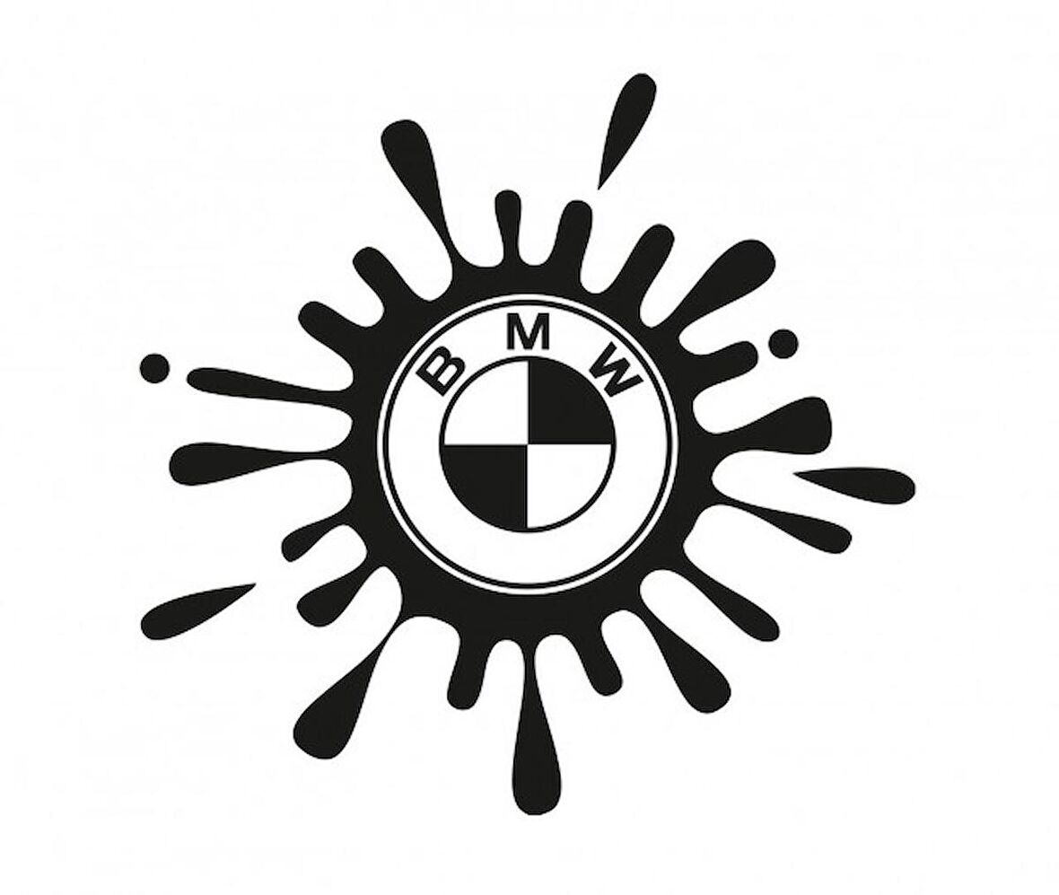 M Boya Sıçraması Görünümü Araba Stickerı 15CM 2 Adet