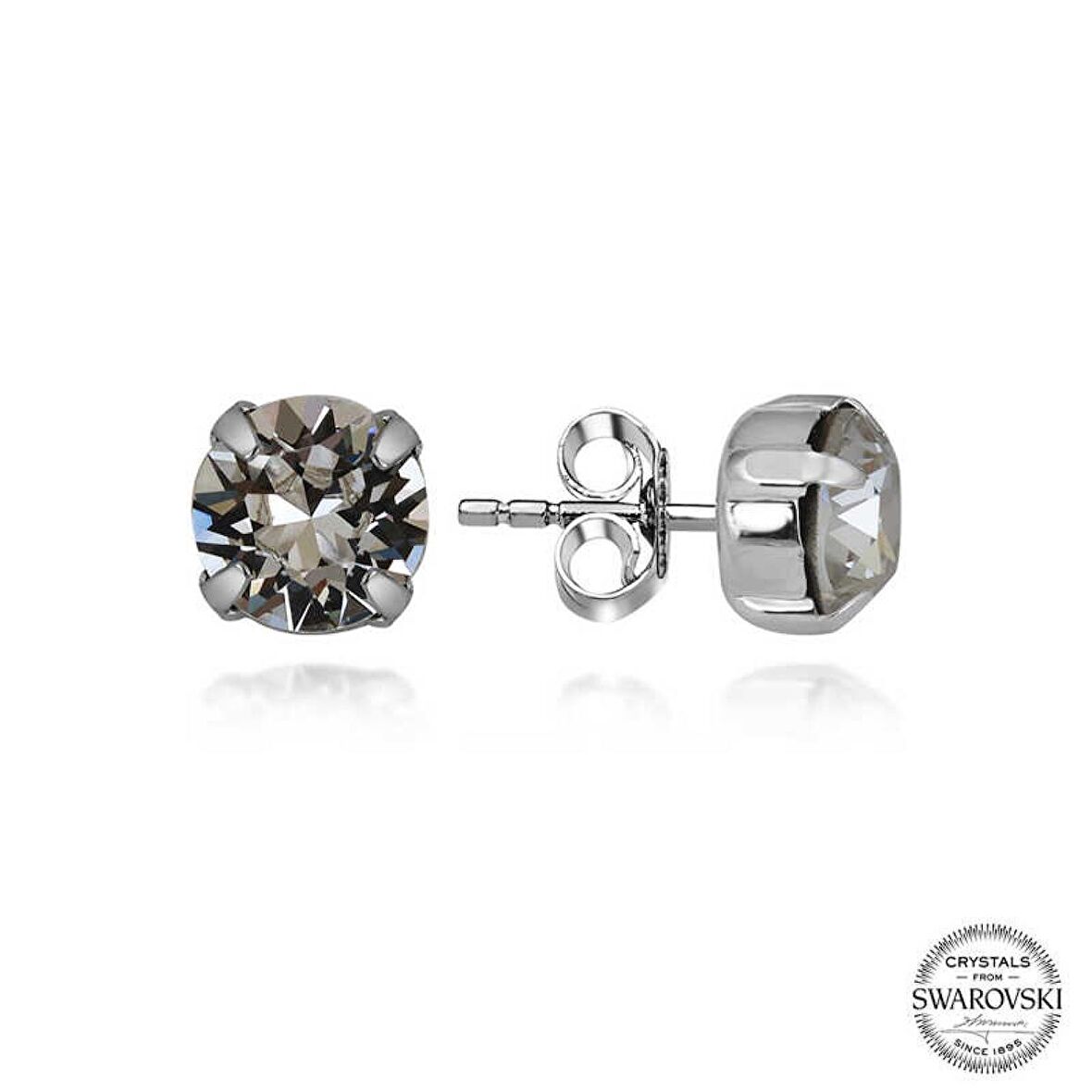 Swarovski Crystal Taşlı Lucky Life 925 Ayar Gumuss  Çivili Kadın Küpe