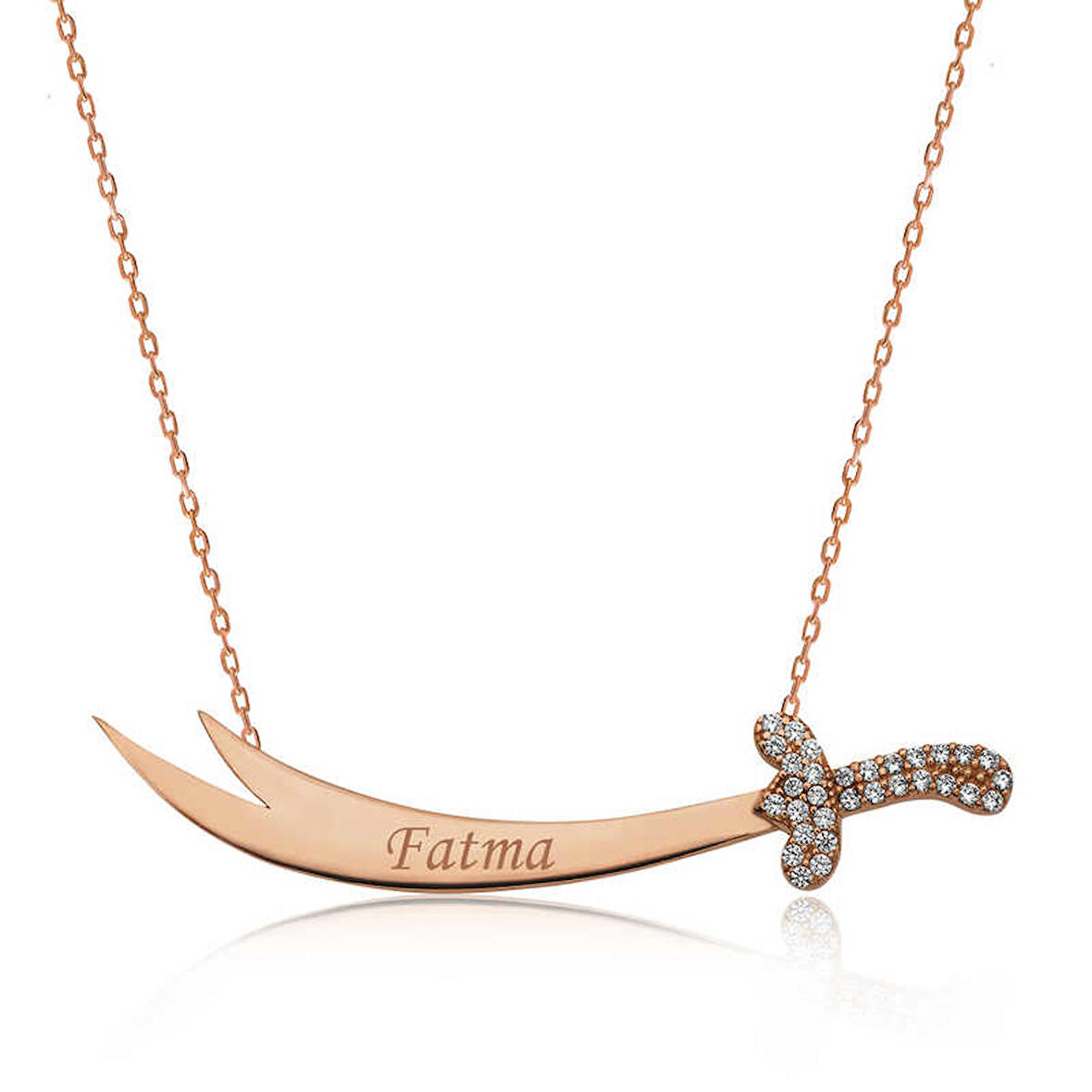 Lucky Life 925 Ayar Gumuss  İsimli Zülfikar Kılıcı Kadın Kolye