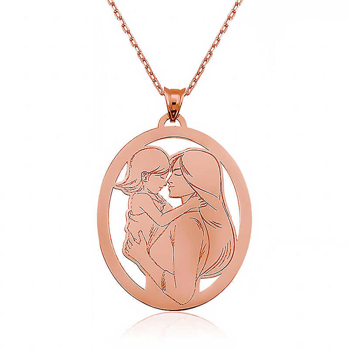 ​Lucky Life 925 Ayar Gumuss  Rose Anne Kız Kolye