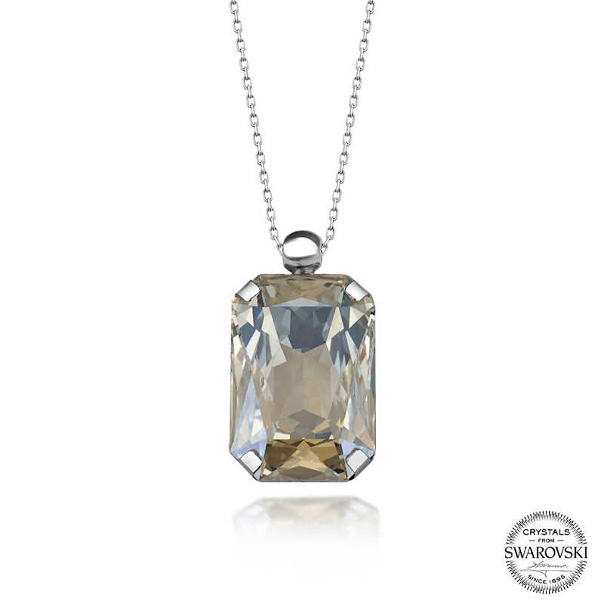 Swarovski Crystal Taşlı Lucky Life 925 Ayar Gumuss  Kadın Kolye