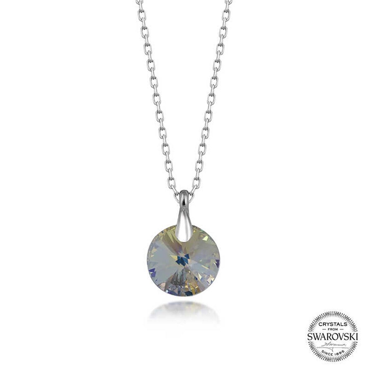 Swarovski Crystal Taşlı Lucky Life 925 Ayar Gumuss  Kadın Kolye