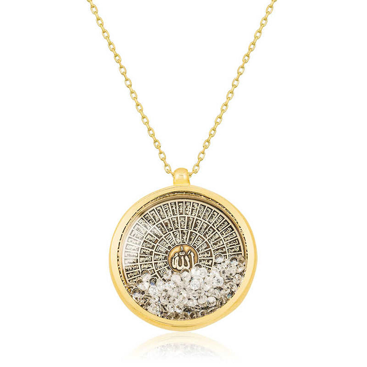 Lucky Life 925 Ayar Gumuss  Gold Esmaül Hüsna Kadın Kolye