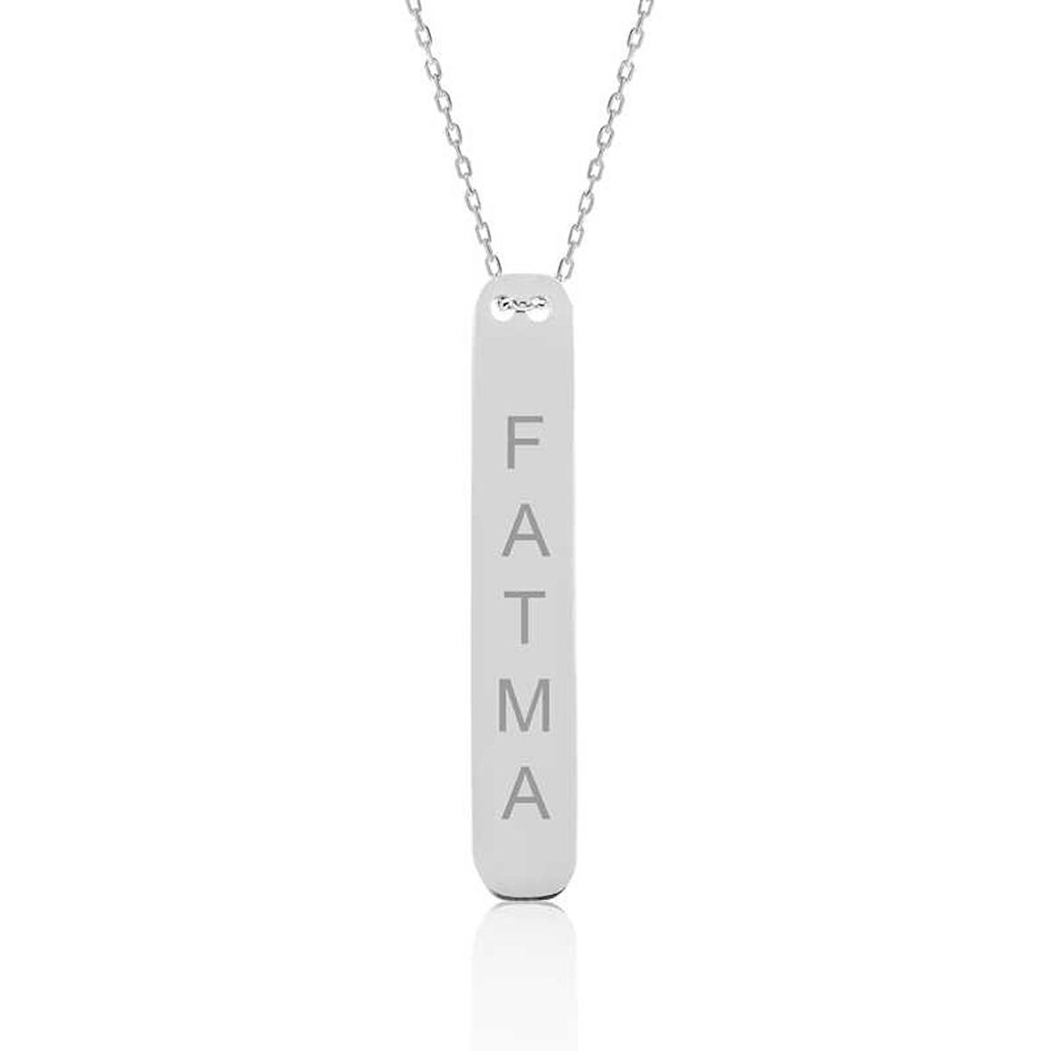 Lucky Life 925 Ayar Gumuss  İsimlik Çubuk Kolye