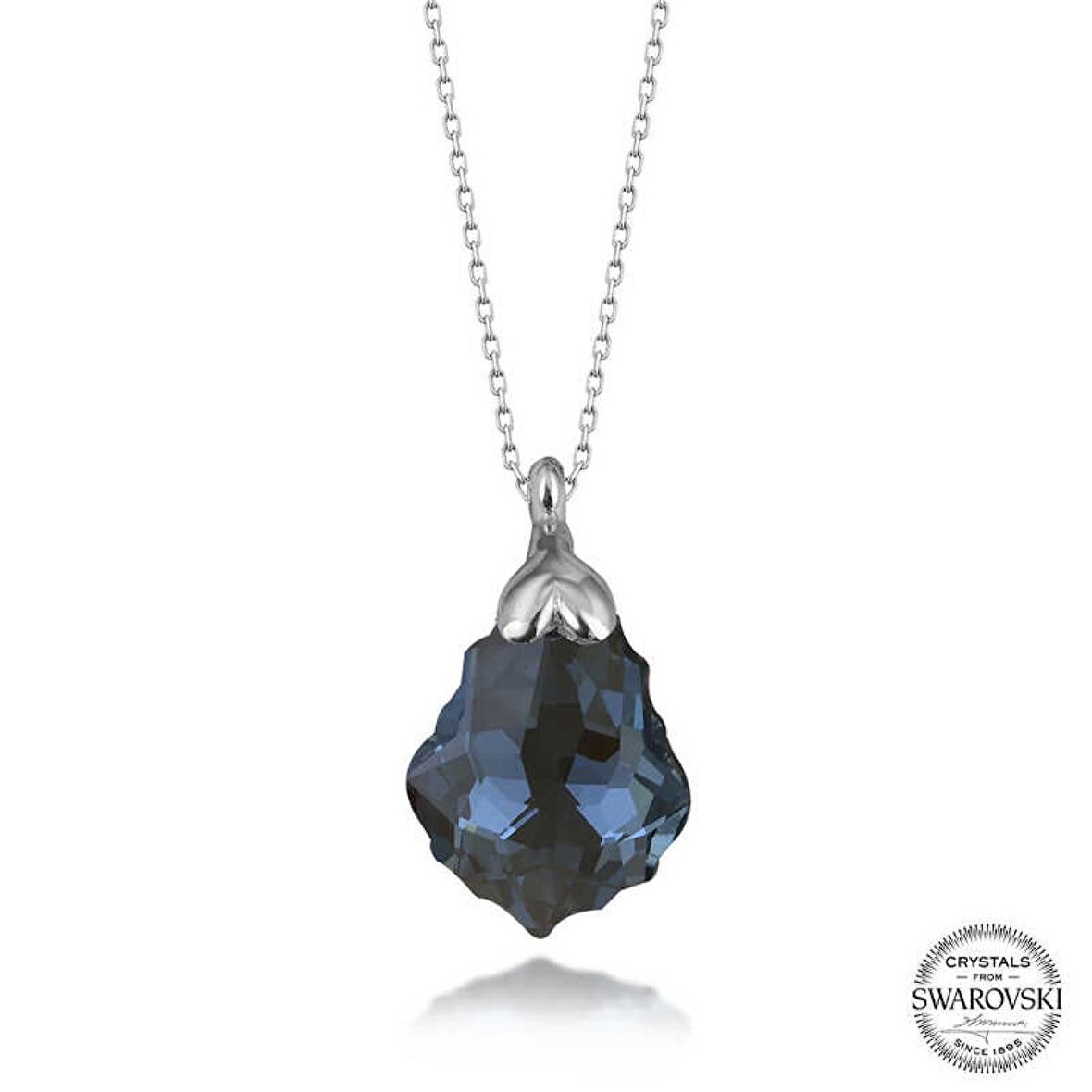 Swarovski Crystal Taşlı Lucky Life 925 Ayar Gumuss  Kadın Kolye