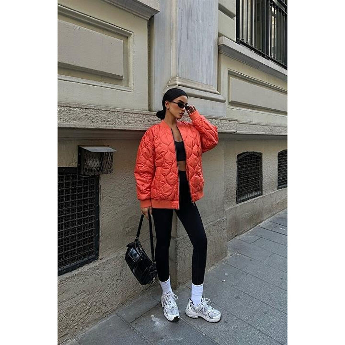 Lucky Life Kadın Oversize Kapitone Bomber Ceket 