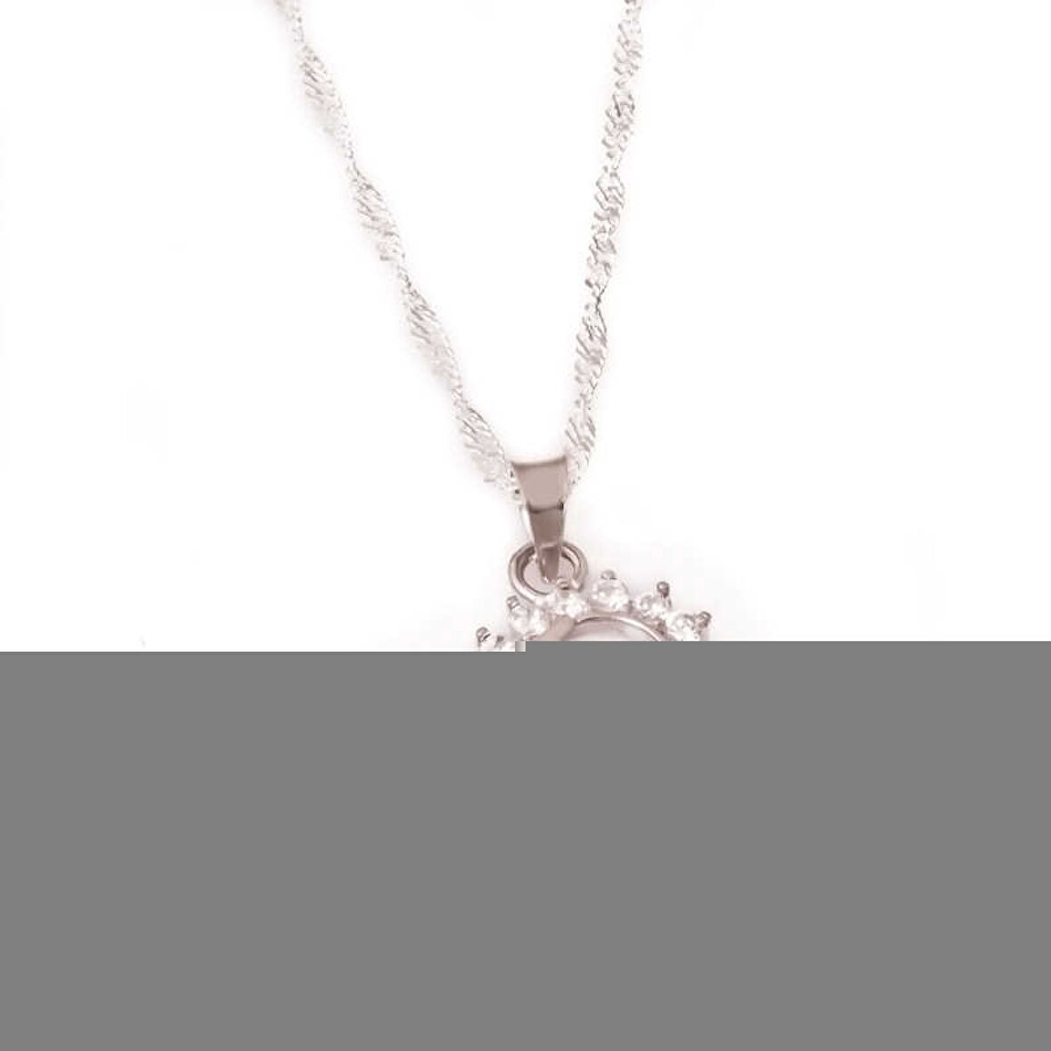 Gümüş I Harf Kalpli Kadın Kolye