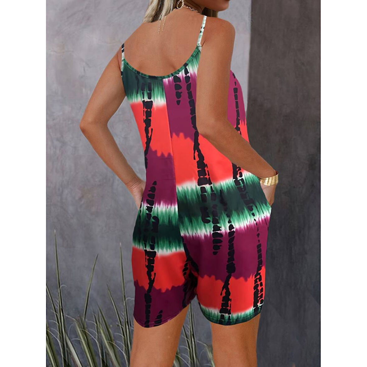 Lucky Life Kadın Ip Askılı Yuvarlak Yaka Cepli Kısa şort Süprem Takım