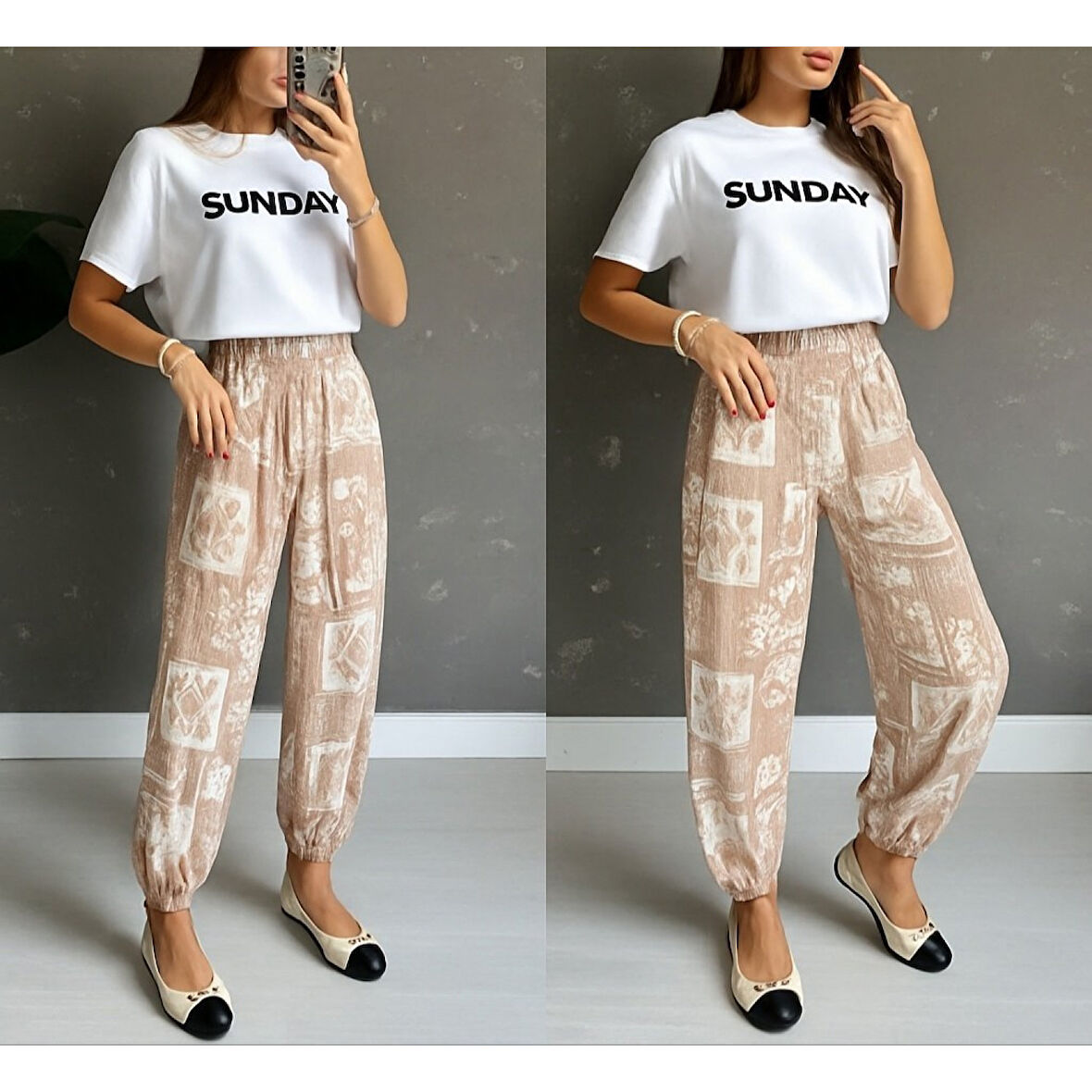 Lucky Life Kadın Desenli Süprem Pantolon