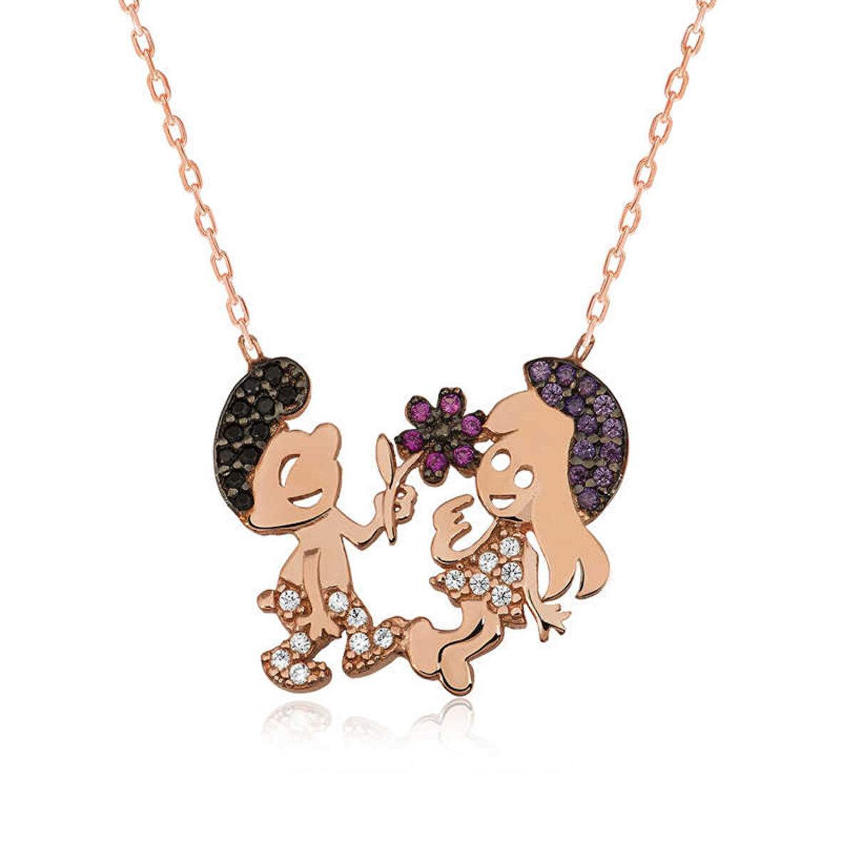 Gümüş Şirinler Kadın Kolye