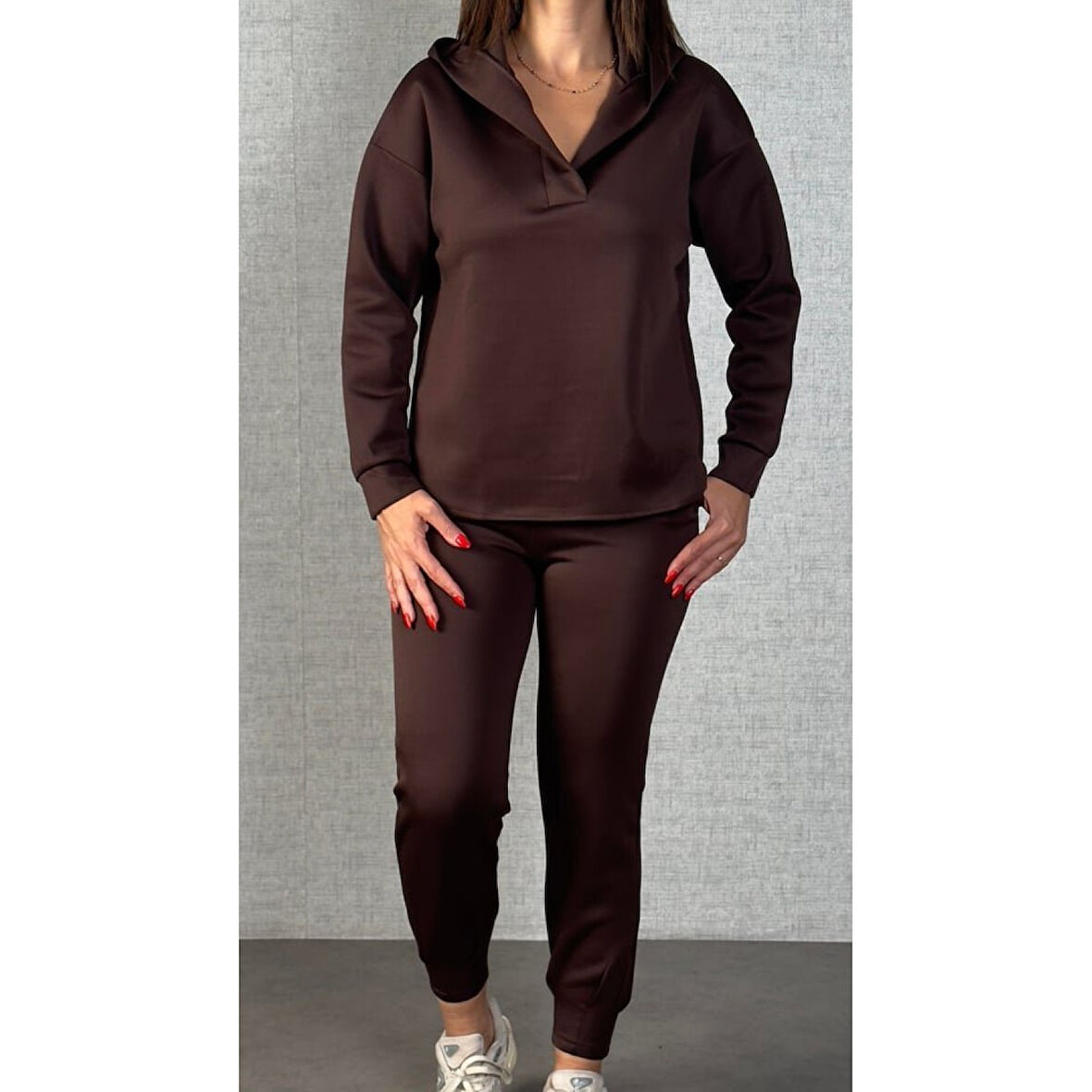 Lucky Life Kadın Uzun Kollu Kapüşonlu Ikili Takım