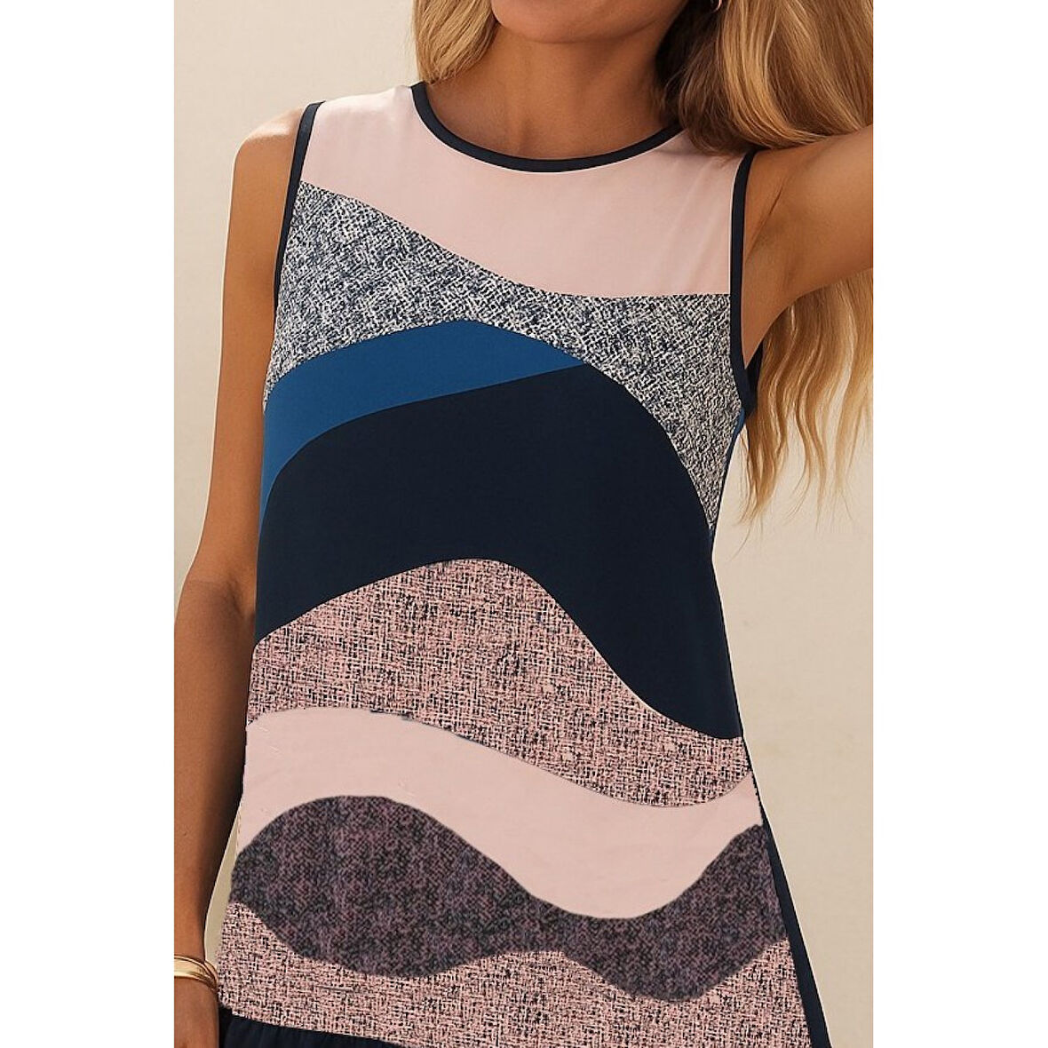 Lucky Life Kadın Kolsuz Sırttan Bağlamalı Fırfırlı Leopar Desenli Dalgıç Elbise