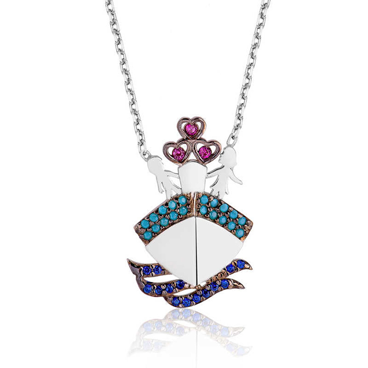 Gümüş Titanik Kadın Kolye