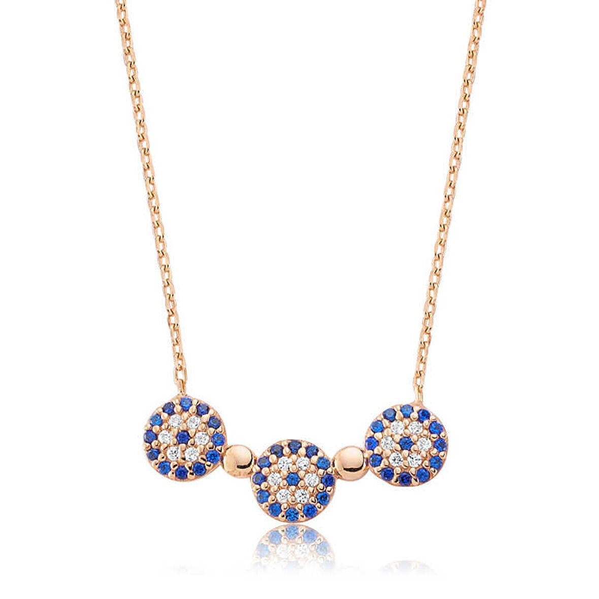 Gümüş Nazarlı Kadın Kolye