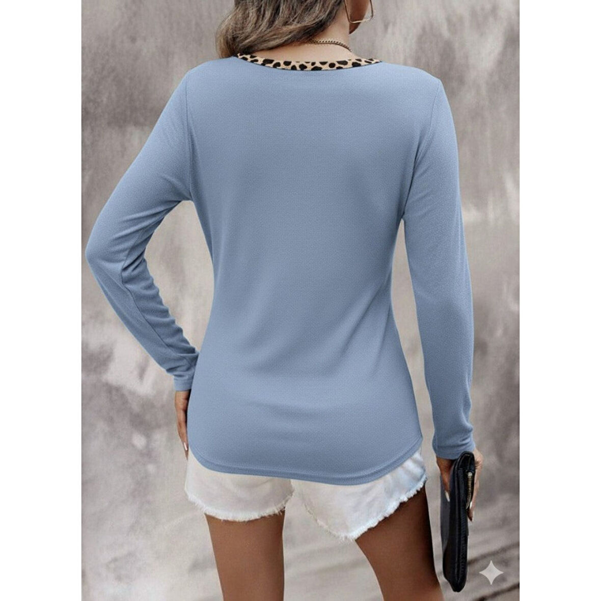 Lucky Life Kadın Uzun Kollu V Yakalı Kaşkorse Bluz