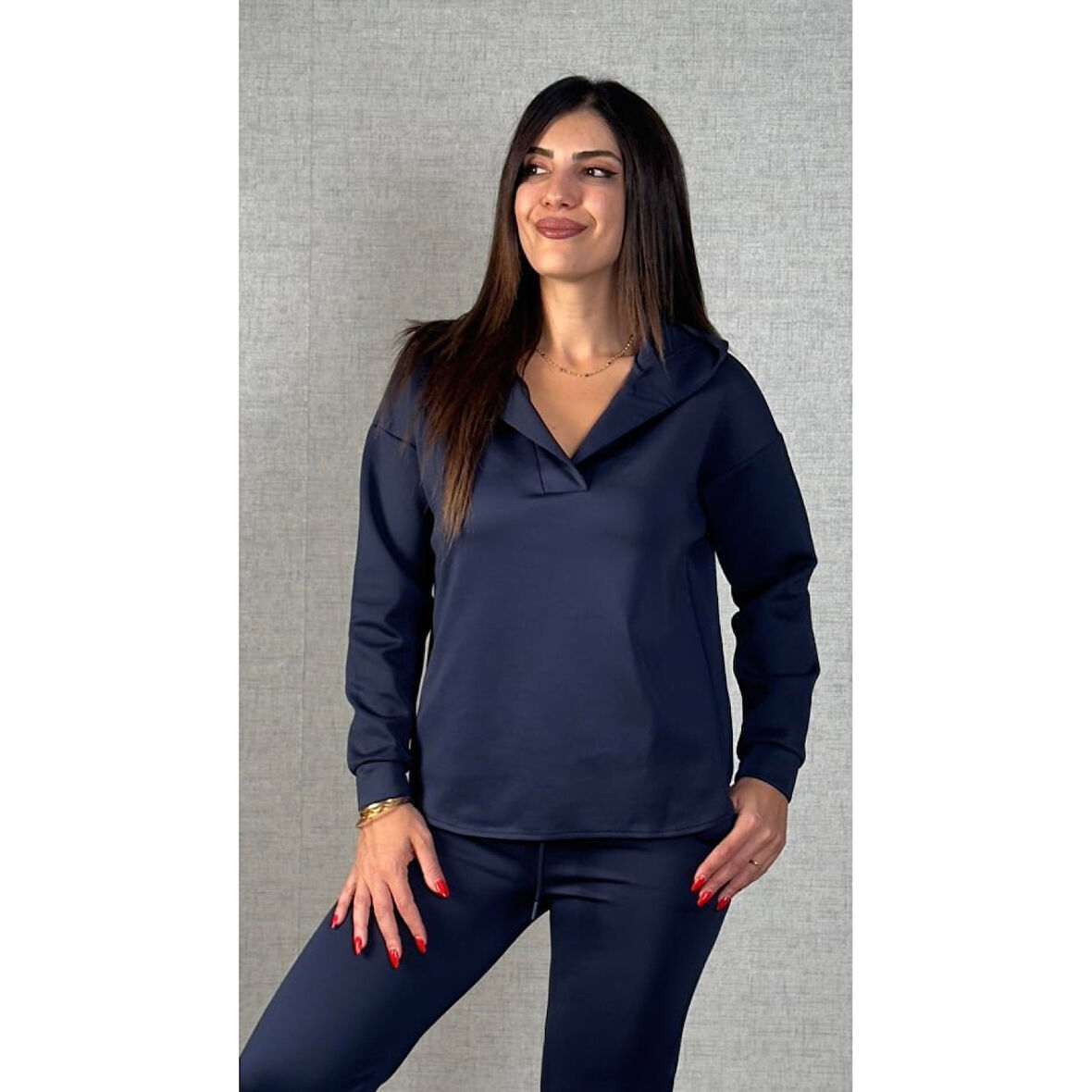 Lucky Life Kadın Uzun Kollu Kapüşonlu Ikili Takım