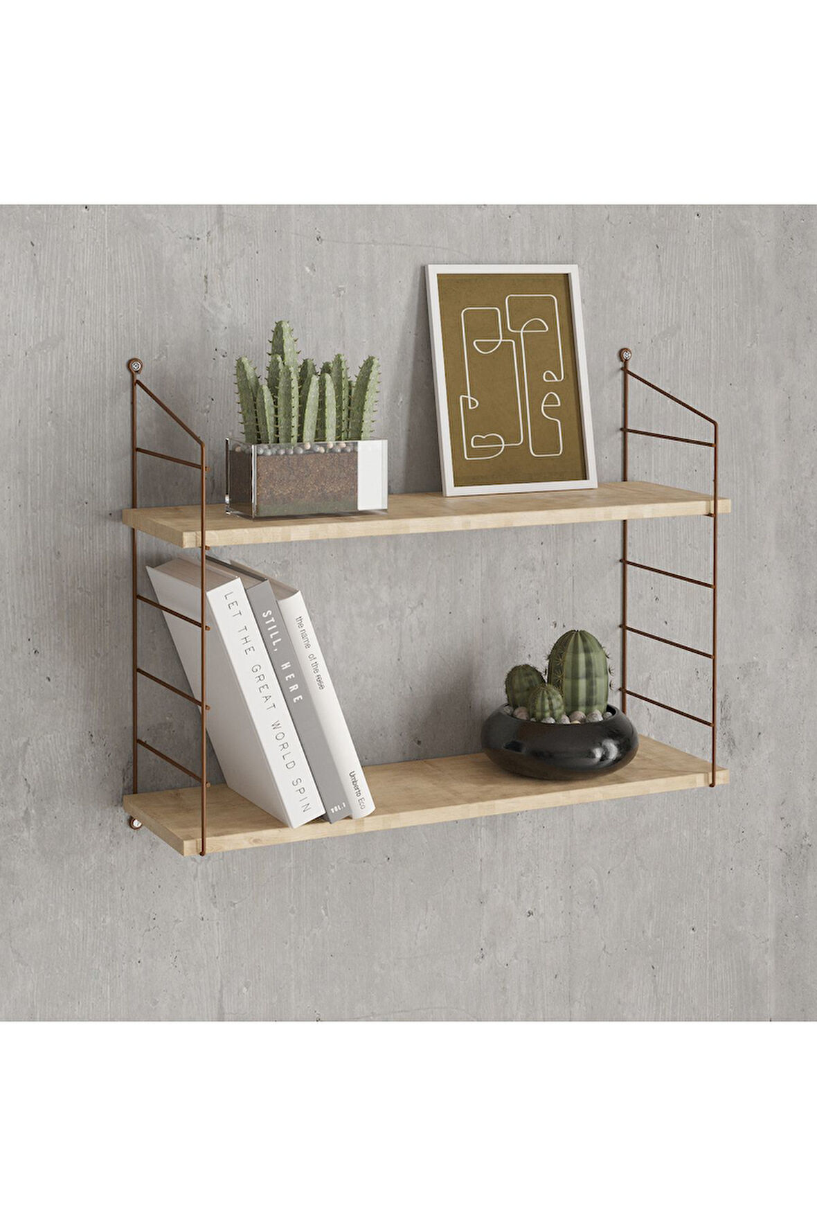 Decormet Armoni Raf Seti 2 Raflı 200*720 Safir Meşe - Malibu