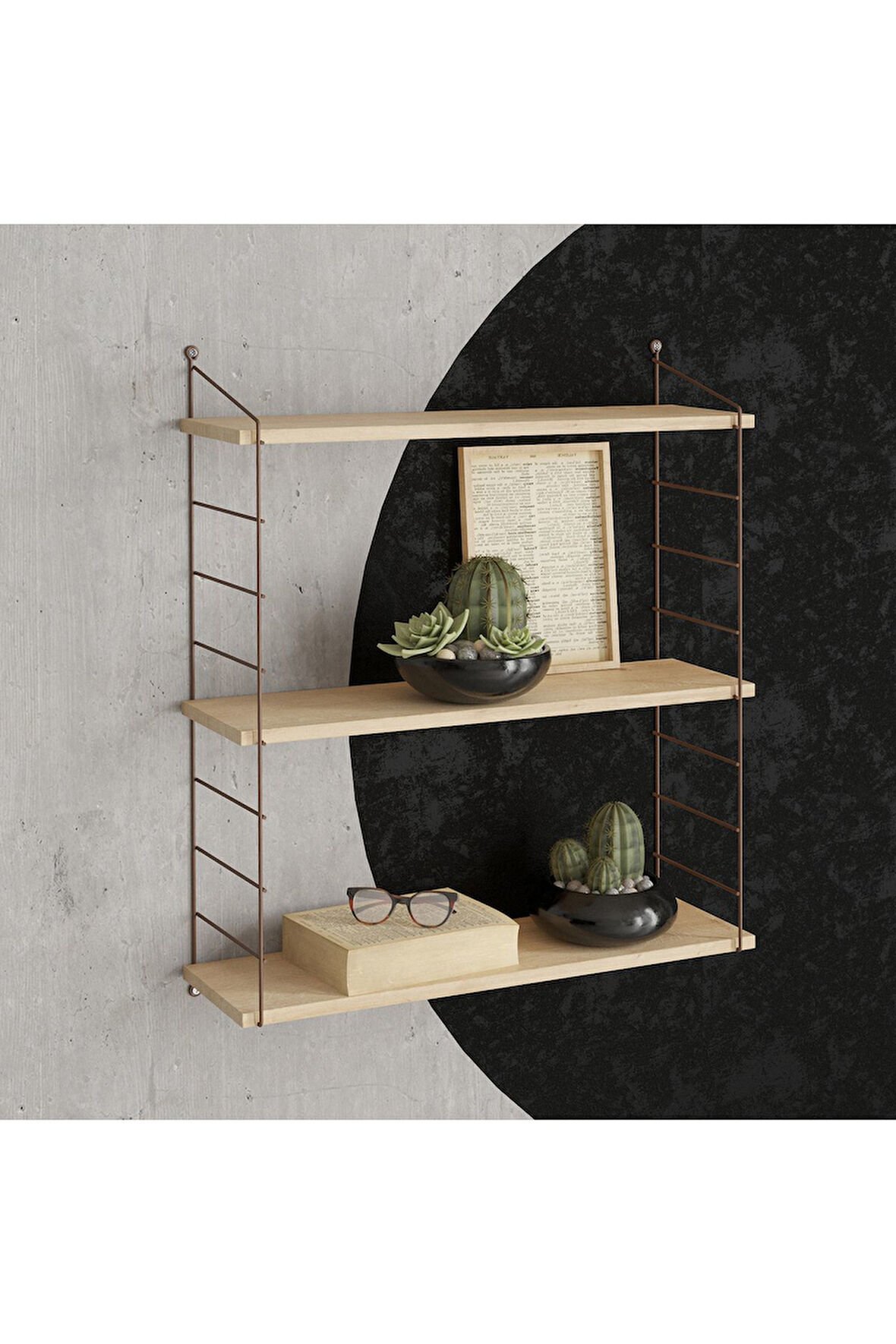 Decormet Armoni Raf Seti 3 Raflı 200*720 Safir Meşe - Malibu