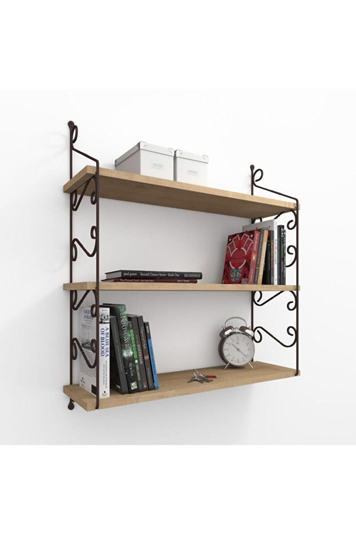 Decormet Seramoni Raf Seti 3 Raflı 200*720 Safir Meşe - Mal