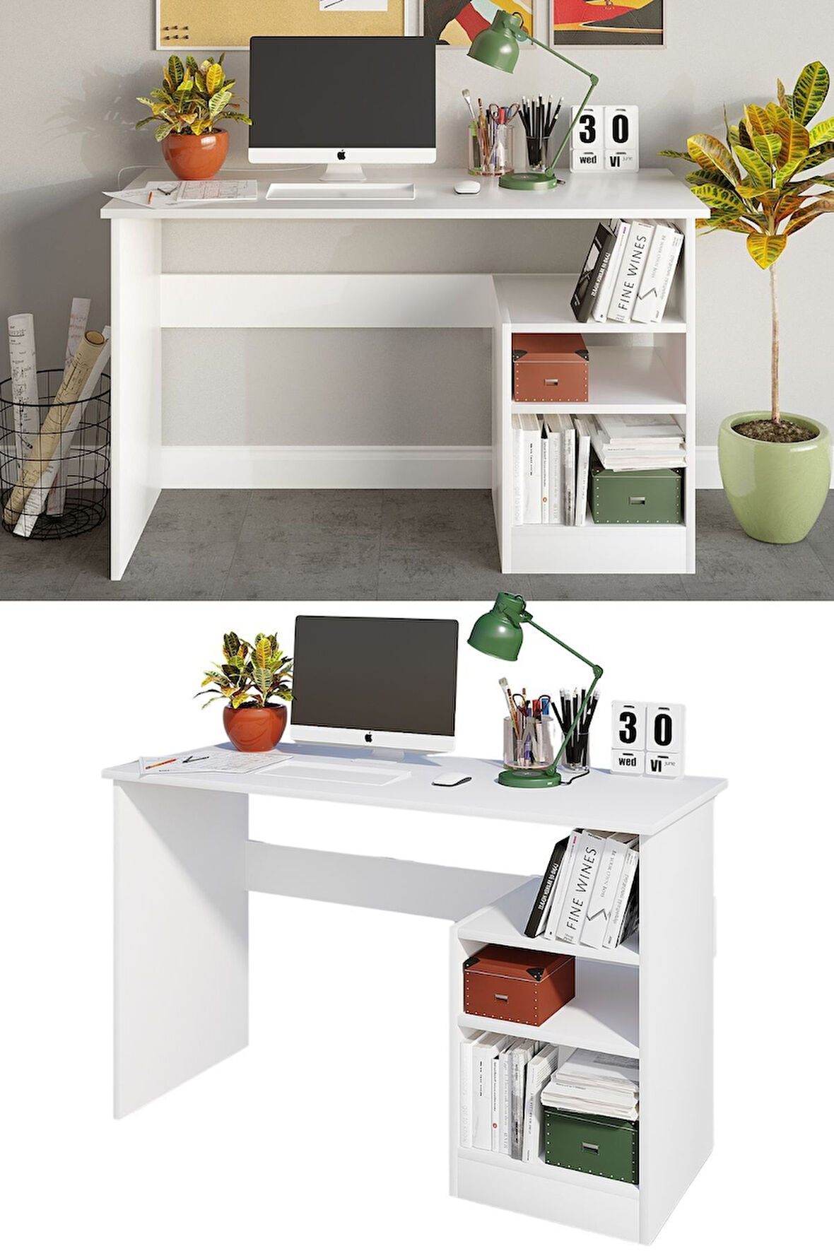 Decormet Bahar Çalışma Masası Beyaz