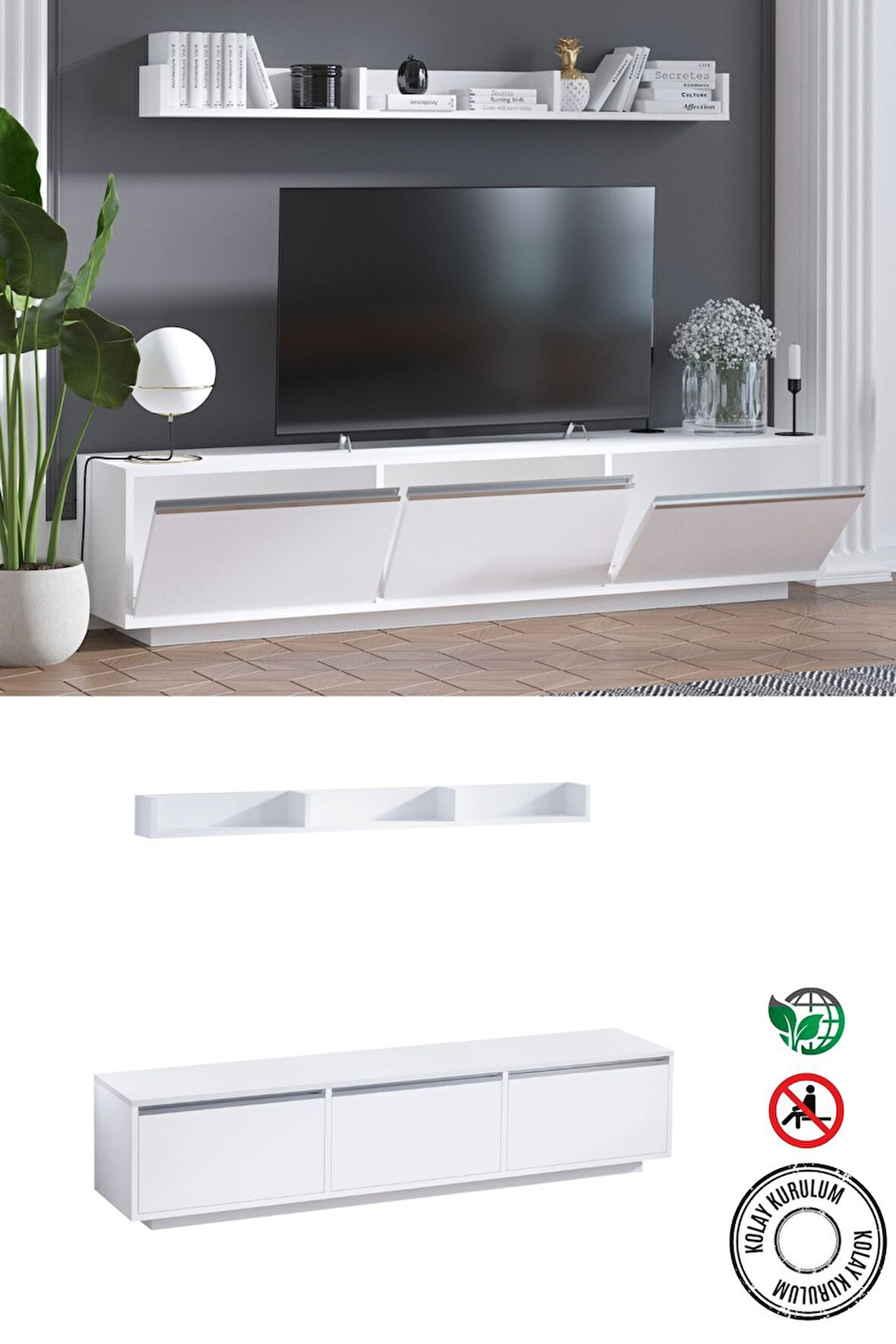 Decormet Prag Tv Ünitesi Beyaz