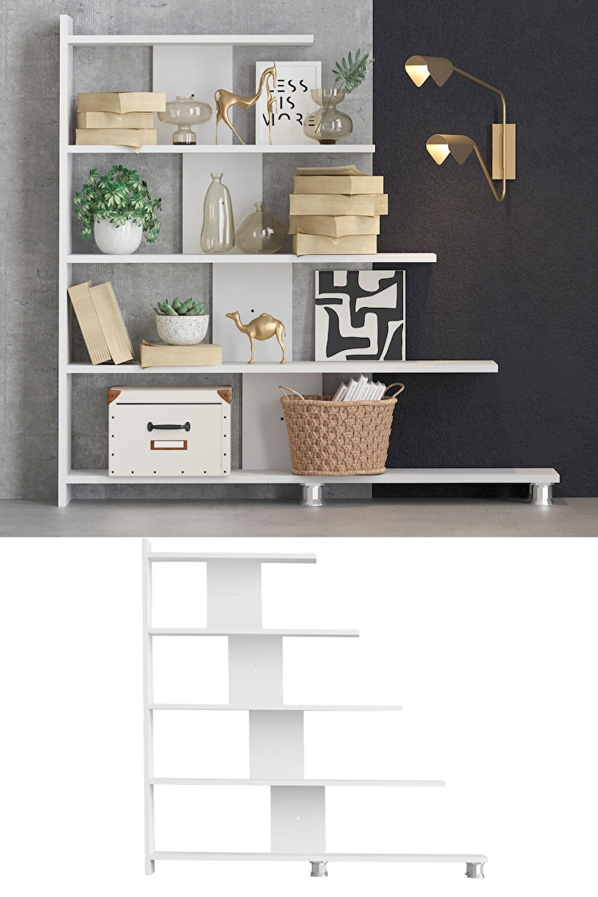 Decormet Reward Kitaplık Beyaz