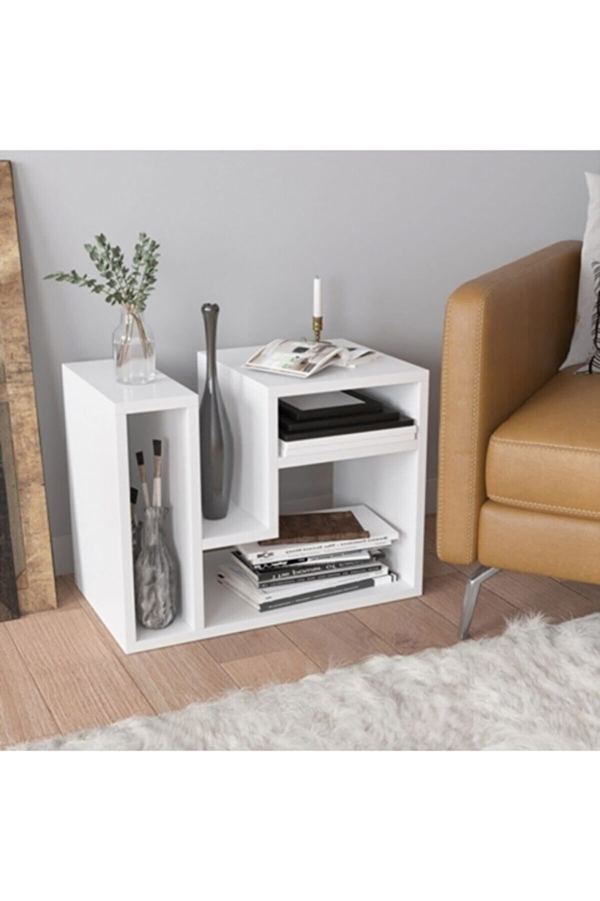 Decormet Abies Sehpa Beyaz