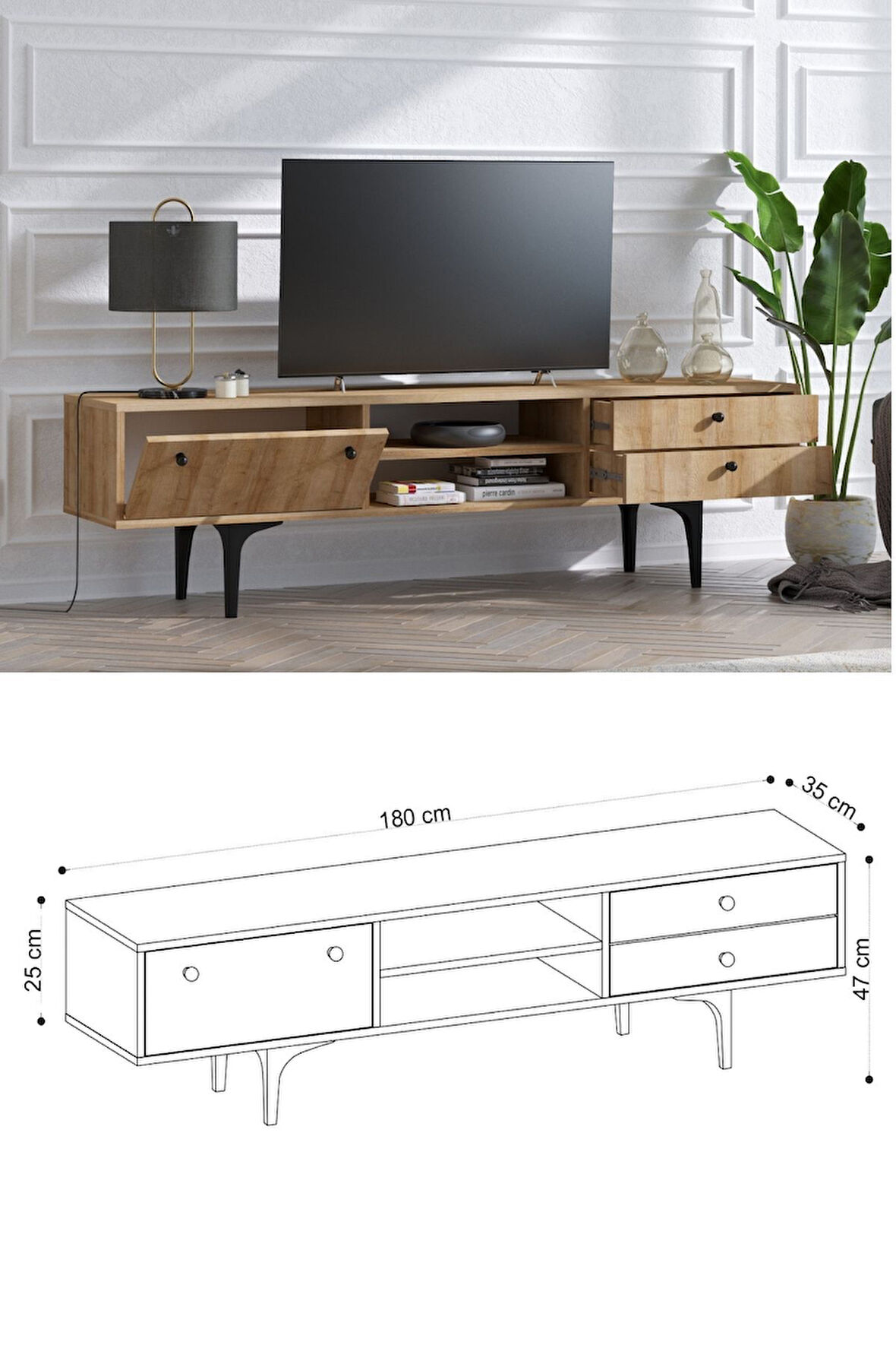 Decormet Alessa Tv Sehpası Safir Meşe