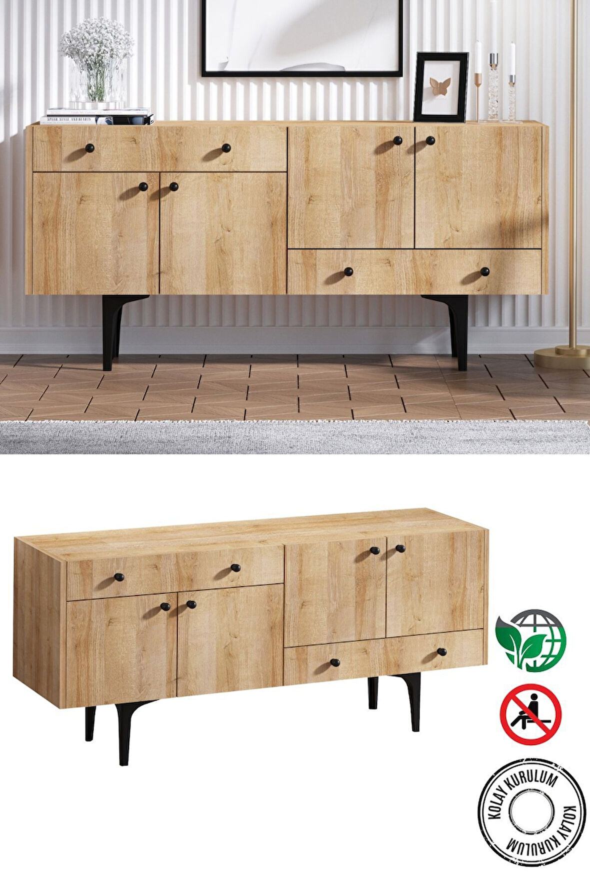 Decormet Misty Konsol Safir Meşe