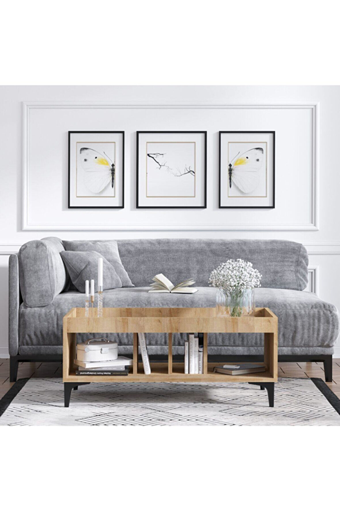 Decormet Luke Sehpa Safir Meşe -Dec-20038