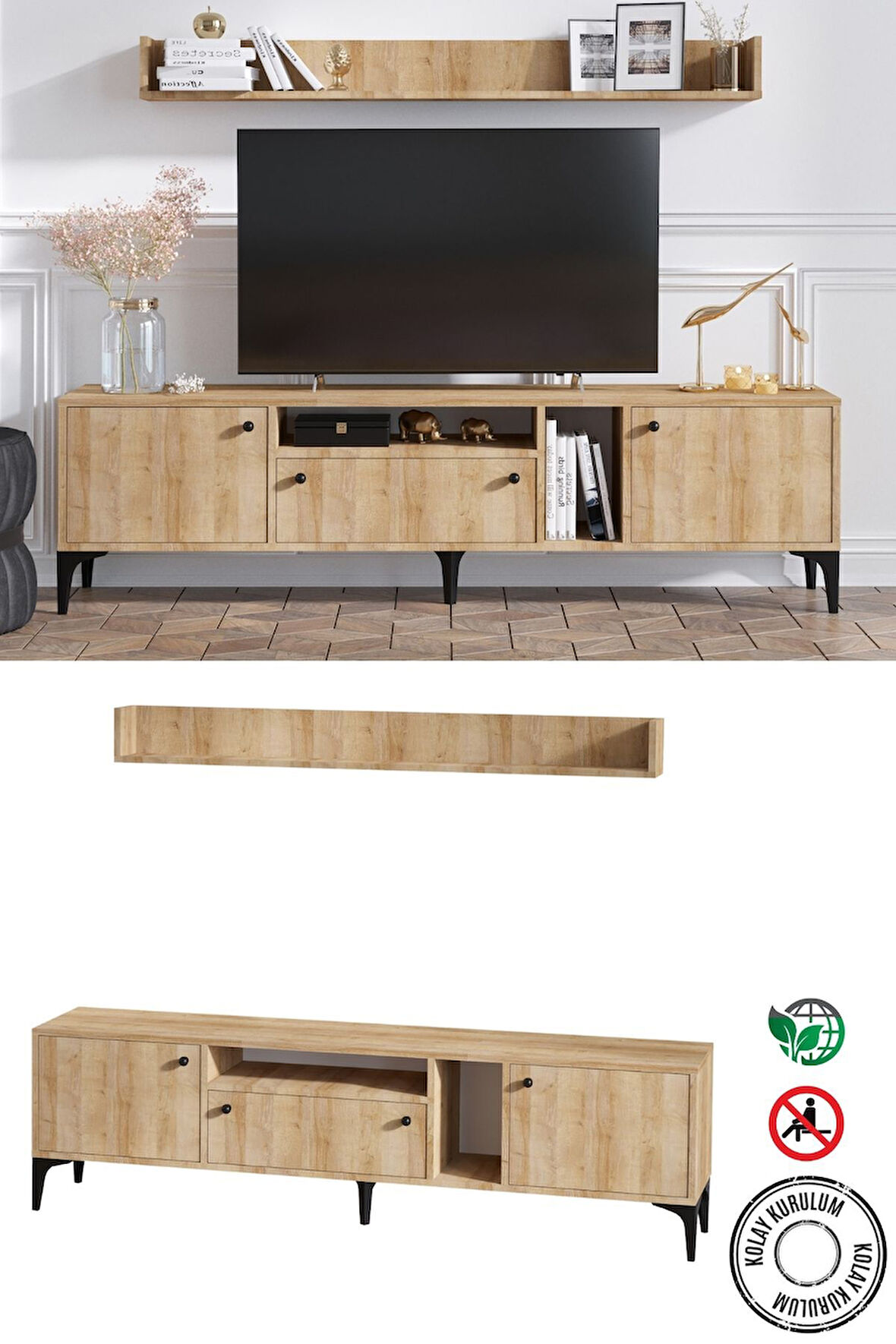 Decormet Grega Tv Ünitesi Safir Meşe -Dec-20042