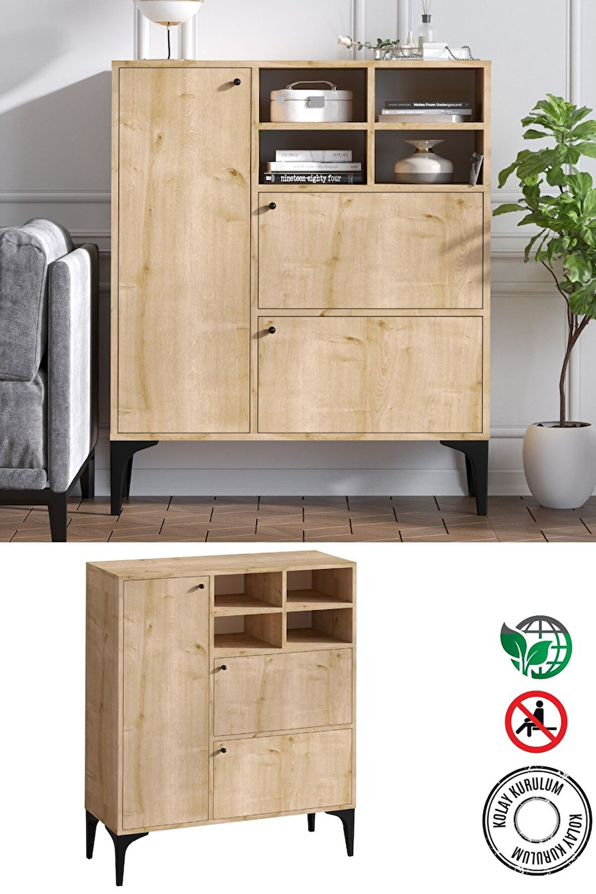 Decormet Ewa Konsol Safir Meşe- Dec-20055